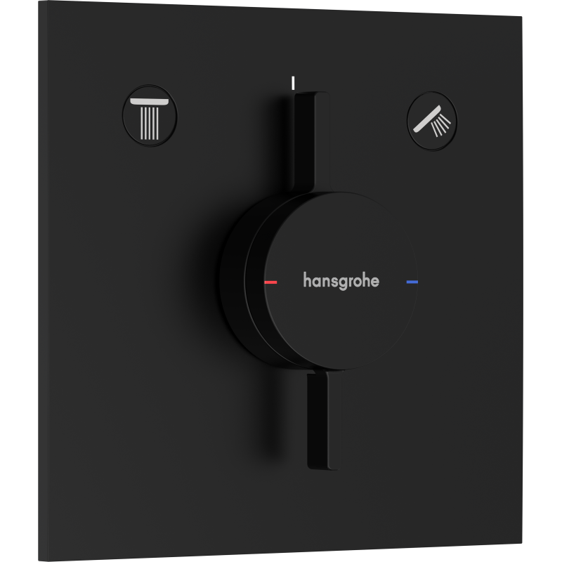 Bateria z mieszaczem do 2 odbiorników, podtynkowa Czarny Matowy DuoTurn E HANSGROHE 75417670