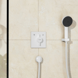Bateria z mieszaczem do 2 odbiorników, podtynkowa Biały Matowy DuoTurn E HANSGROHE 75417700