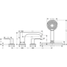 4-otworowa bateria na brzeg wanny, sBox Chrom Vivenis HANSGROHE 75444000