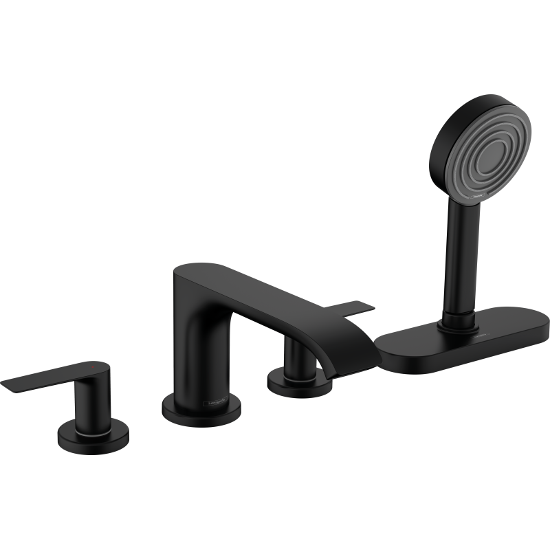 4-otworowa bateria na brzeg wanny, sBox Czarny Matowy Vivenis HANSGROHE 75444670