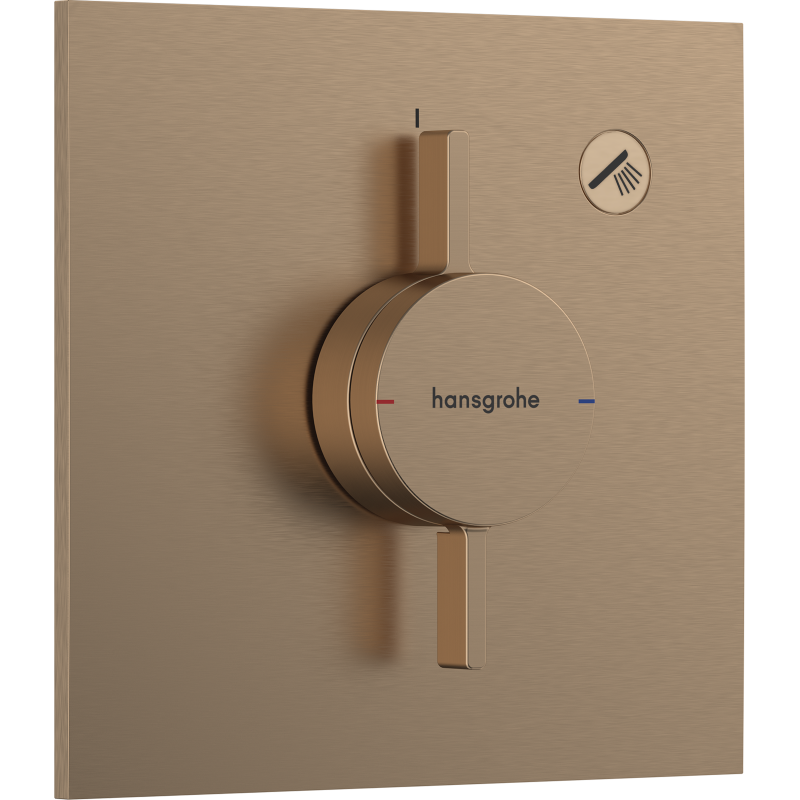 Bateria z mieszaczem do 1 odbiornika, podtynkowa Brąz Szczotkowany DuoTurn E HANSGROHE 75617140