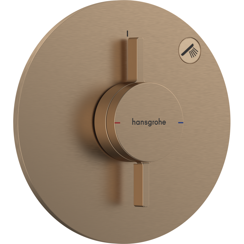 Bateria z mieszaczem do 1 odbiornika, podtynkowa Brąz Szczotkowany DuoTurn S HANSGROHE 75618140