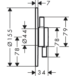 Bateria z mieszaczem do 1 odbiornika, podtynkowa Czarny Matowy DuoTurn S HANSGROHE 75618670