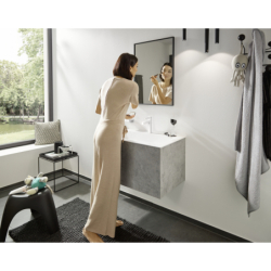 Jednouchwytowa bateria umywalkowa 110 z kompletem odpływowym Push-Open Biały Matowy Finoris HANSGROHE 76023700