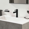Jednouchwytowa bateria umywalkowa 110 CoolStart z kompletem odpływowym Push-Open Czarny Matowy Finoris HANSGROHE 76024670