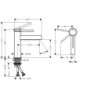 Jednouchwytowa bateria umywalkowa 110 CoolStart z kompletem odpływowym Push-Open Czarny Matowy Finoris HANSGROHE 76024670