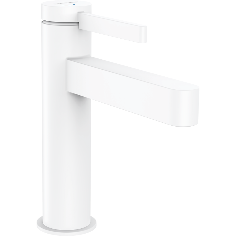 Jednouchwytowa bateria umywalkowa 110 CoolStart z kompletem odpływowym Push-Open Biały Matowy Finoris HANSGROHE 76024700