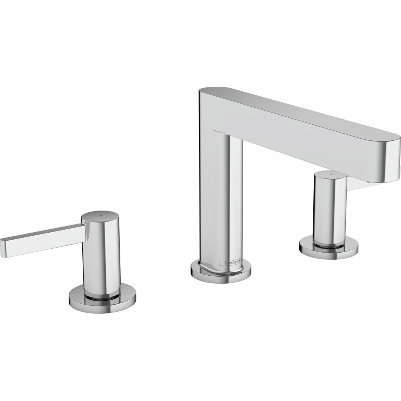 3-otworowa bateria umywalkowa 110 z kompletem odpływowym Push-Open Chrom Finoris HANSGROHE 76033000