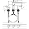 3-otworowa bateria umywalkowa 110 z kompletem odpływowym Push-Open Chrom Finoris HANSGROHE 76033000