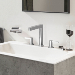 3-otworowa bateria umywalkowa 160 z kompletem odpływowym Push-Open Chrom Finoris HANSGROHE 76034000