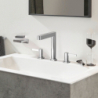 3-otworowa bateria umywalkowa 160 z kompletem odpływowym Push-Open Chrom Finoris HANSGROHE 76034000