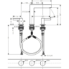 3-otworowa bateria umywalkowa 160 z kompletem odpływowym Push-Open Chrom Finoris HANSGROHE 76034000