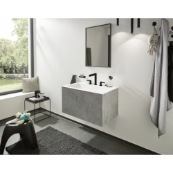 3-otworowa bateria umywalkowa 160 z kompletem odpływowym Push-Open Czarny Matowy Finoris HANSGROHE 76034670