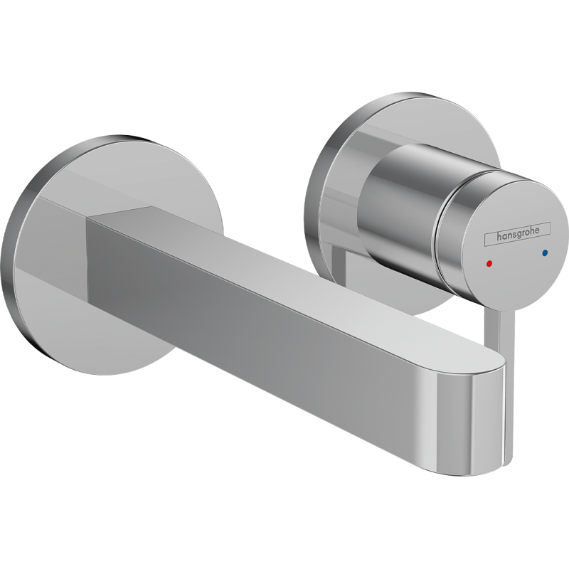 Jednouchwytowa bateria umywalkowa z wylewką 16,8 cm, ścienna, podtynkowa Chrom Finoris HANSGROHE 76051000
