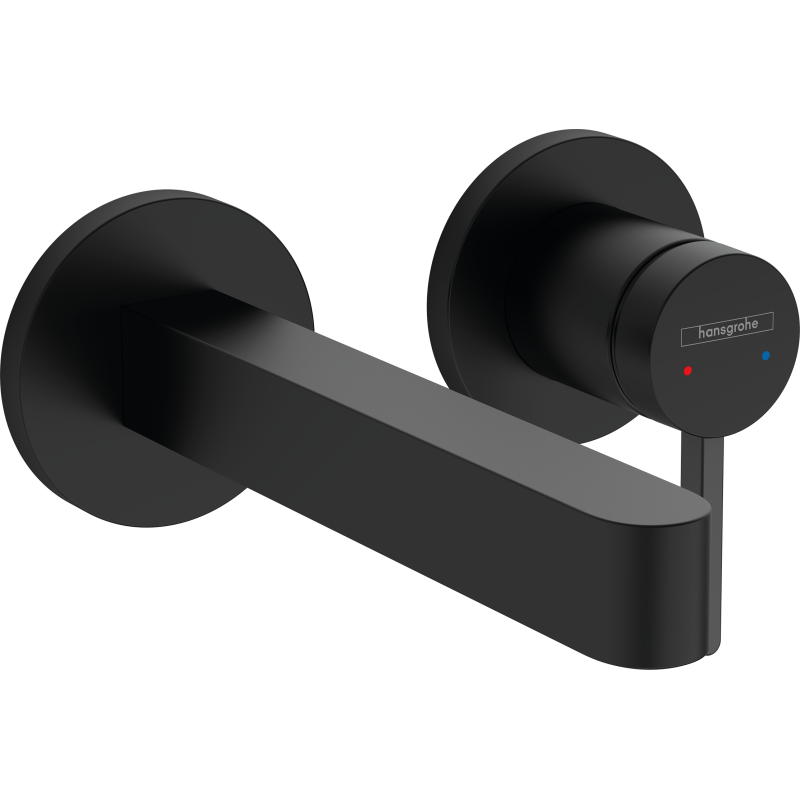Jednouchwytowa bateria umywalkowa z wylewką 16,8 cm, ścienna, podtynkowa Czarny Matowy Finoris HANSGROHE 76051670