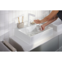 Jednouchwytowa bateria umywalkowa 230 z wyciąganą wylewką 2jet i kpl. odpływ. Push-Open Biały Matowy Finoris HANSGROHE 76063700