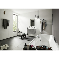 Bateria umywalkowa 260 do umywalek nablatowych z kpl odpływowym Push-Open Czarny Matowy Finoris HANSGROHE 76070670