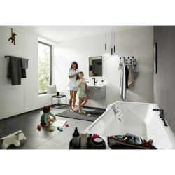 Bateria umywalkowa 260 do umywalek nablatowych z kpl odpływowym Push-Open Czarny Matowy Finoris HANSGROHE 76070670