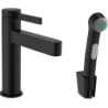 Bateria umywalkowa 110 z główką Bidette i wężem 160 cm, kpl odpływowy Push-Open Czarny Matowy Finoris HANSGROHE 76210670