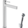 Jednouchwytowa bateria umywalkowa 260 z główką Bidette i wężem 160 cm, kpl odpływowy Push-Open Chrom Finoris HANSGROHE 76220000