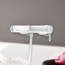 Jednouchwytowa bateria wannowa, natynkowa Biały Matowy Finoris HANSGROHE 76420700