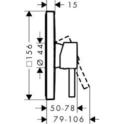 Jednouchwytowa bateria prysznicowa, podtynkowa do iBox universal Czarny Matowy Finoris HANSGROHE 76615670