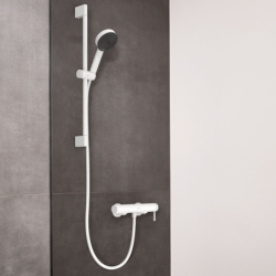Jednouchwytowa bateria prysznicowa, natynkowa Biały Matowy Finoris HANSGROHE 76620700