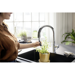 FilterSystem 210 1jet z wyciąganą wylewką, sBox, zestaw startowy Chrom Aqittura M91 HANSGROHE 76800000