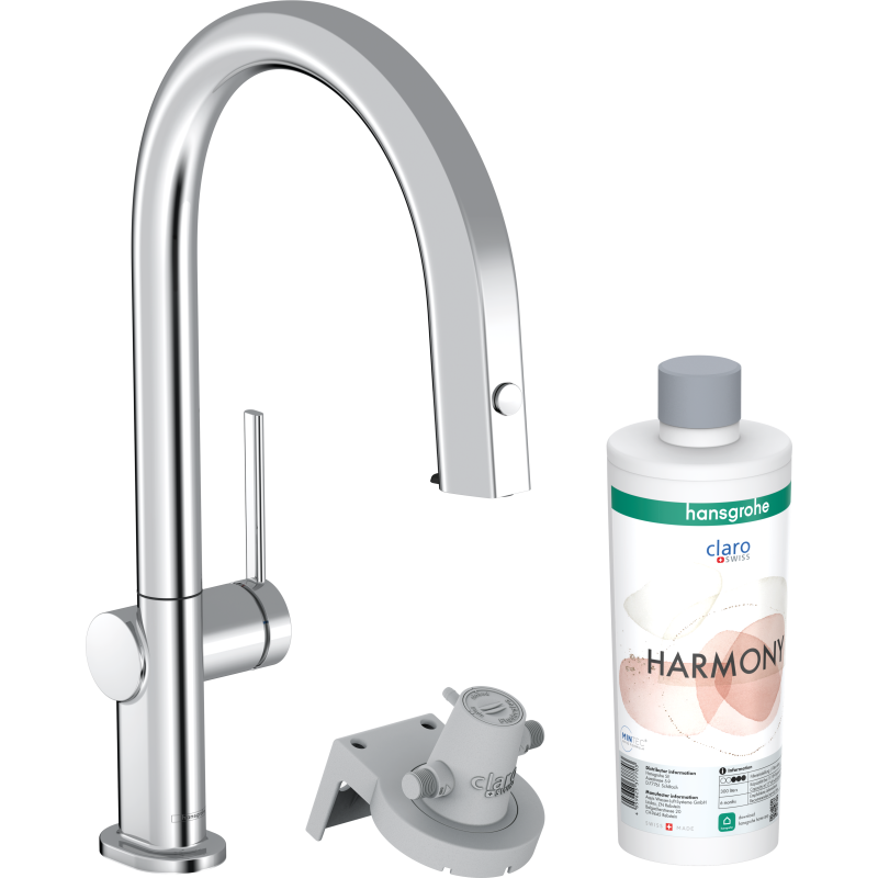 FilterSystem 210 1jet z wyciąganą wylewką, zestaw startowy Chrom Aqittura M91 HANSGROHE 76801000