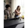FilterSystem 210 1jet z wyciąganą wylewką, zestaw startowy Czarny Matowy Aqittura M91 HANSGROHE 76801670