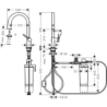 FilterSystem 210 1jet z wyciąganą wylewką, zestaw startowy Czarny Matowy Aqittura M91 HANSGROHE 76801670