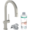 FilterSystem 210 1jet z wyciąganą wylewką, zestaw startowy Stal Szlachetna Finish Aqittura M91 HANSGROHE 76801800