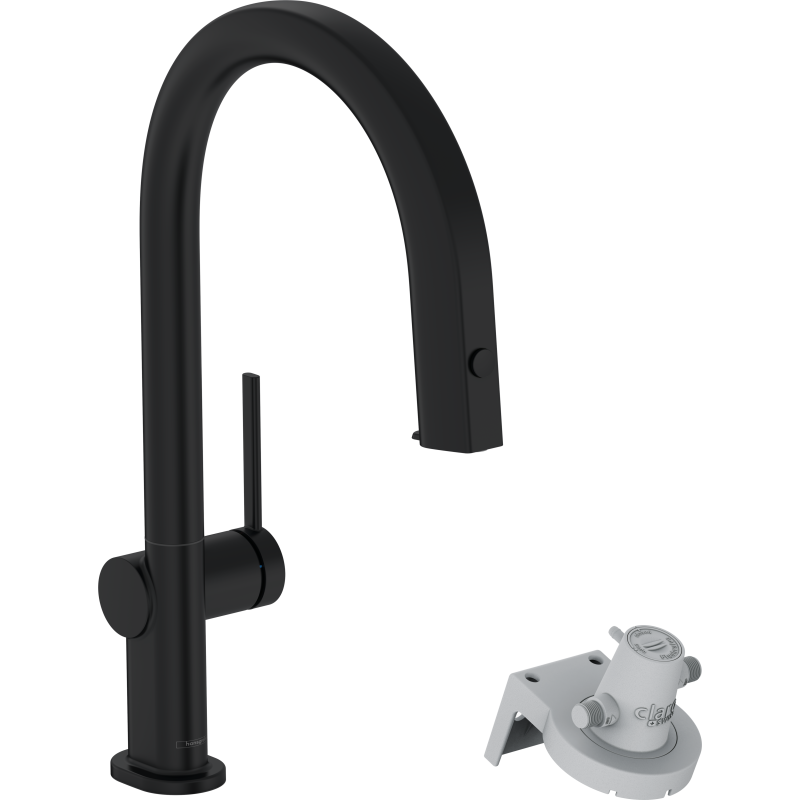 FilterSystem 210 1jet z wyciąganą wylewką Czarny Matowy Aqittura M91 HANSGROHE 76803670