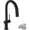 FilterSystem 210 1jet z wyciąganą wylewką, sBox Czarny Matowy Aqittura M91 HANSGROHE 76826670