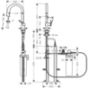 FilterSystem 210 1jet z wyciąganą wylewką, sBox Czarny Matowy Aqittura M91 HANSGROHE 76826670