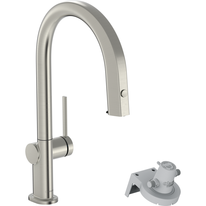 FilterSystem 210 1jet z wyciąganą wylewką, sBox Stal Szlachetna Finish Aqittura M91 HANSGROHE 76826800