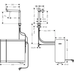 SodaSystem 240, 1jet Czarny Matowy Aqittura M91 HANSGROHE 76837670