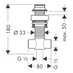 Zestaw podstawowy do wylewki montowanej na brzegu wanny HANSGROHE 96125000
