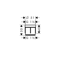 Przedłużka do Secuflex HANSGROHE 98806000