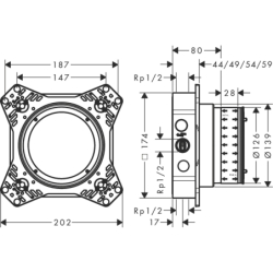 Zestaw podstawowy iBox universal 2 AXOR 1400180