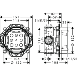 Zestaw podstawowy iBox universal AXOR 1700180