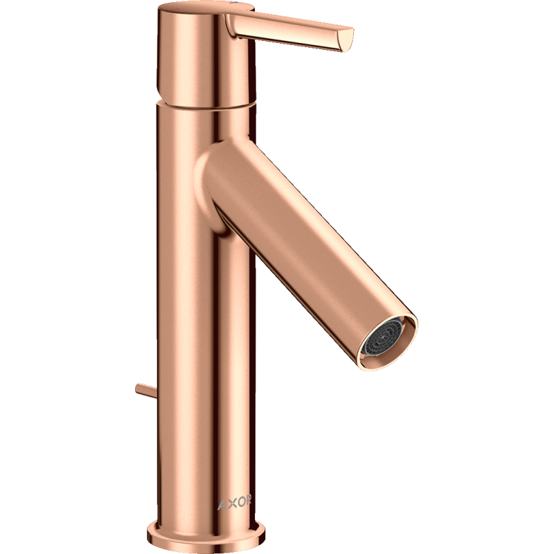 Jednouchwytowa bateria umywalkowa 100 z kompletem odpływowym z cięgłem Czerwony Złoty Polerowany Starck AXOR 10001300