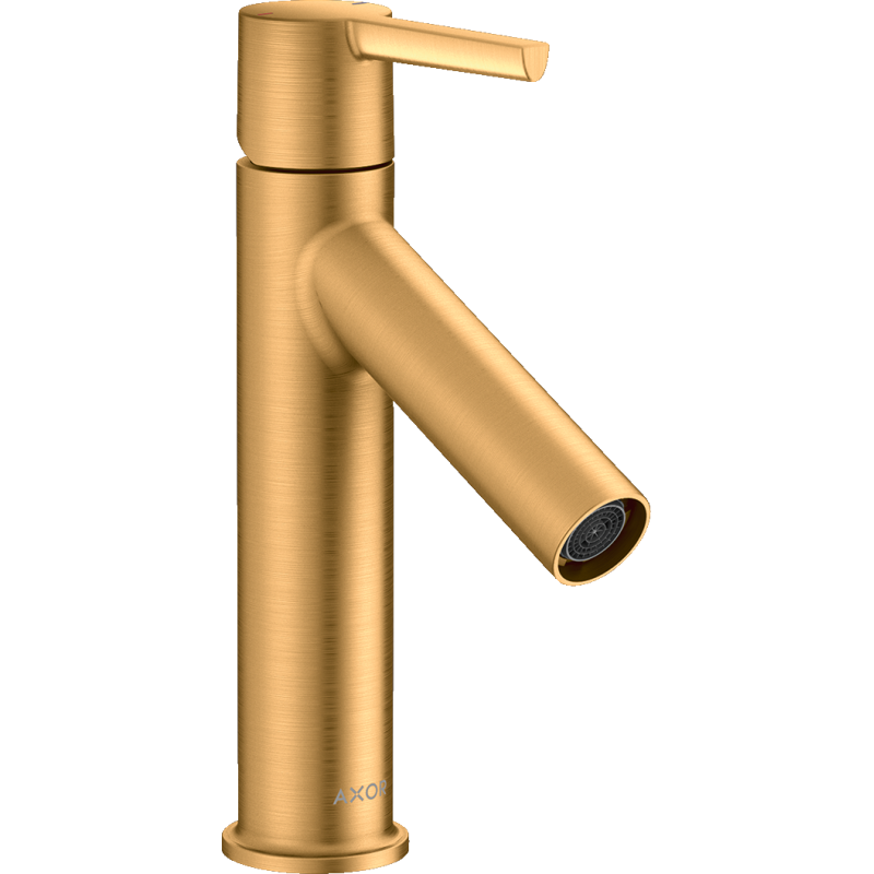 Jednouchwytowa bateria umywalkowa 100 z niezamykanym kompletem odpływowym Złoty Optyczny Szczotkowany Starck AXOR 10003250