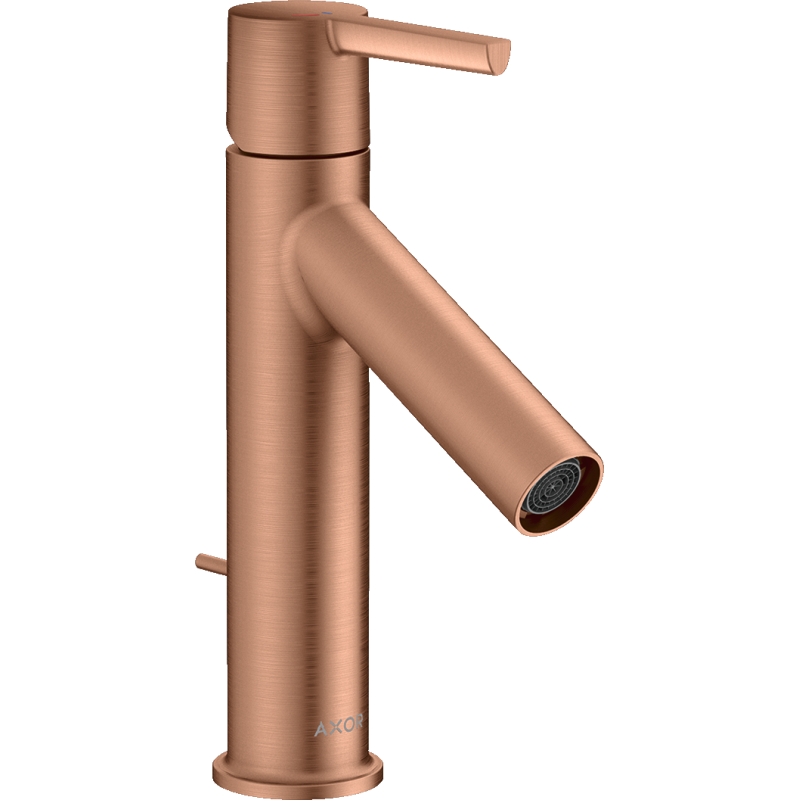 Jednouchwytowa bateria umywalkowa 100 CoolStart z kpl odpływowym z cięgłem Czerwony Złoty Szczotkowany Starck AXOR 10007310