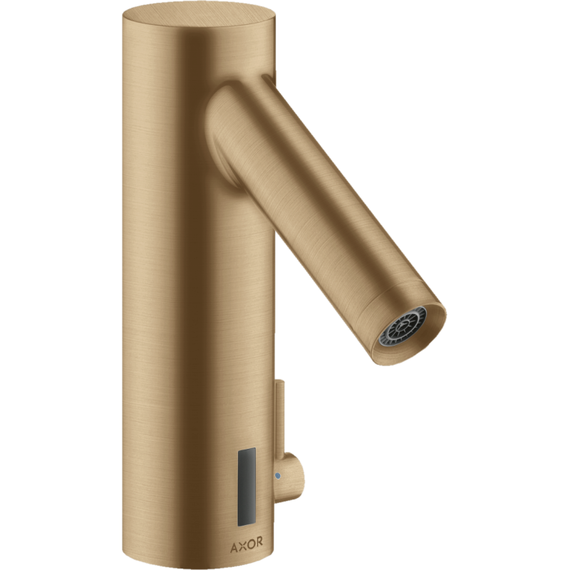 Elektroniczna bateria umywalkowa z bieżącą regulacją temperatury, zasilana baterią Brąz Szczotkowany Starck AXOR 10101140