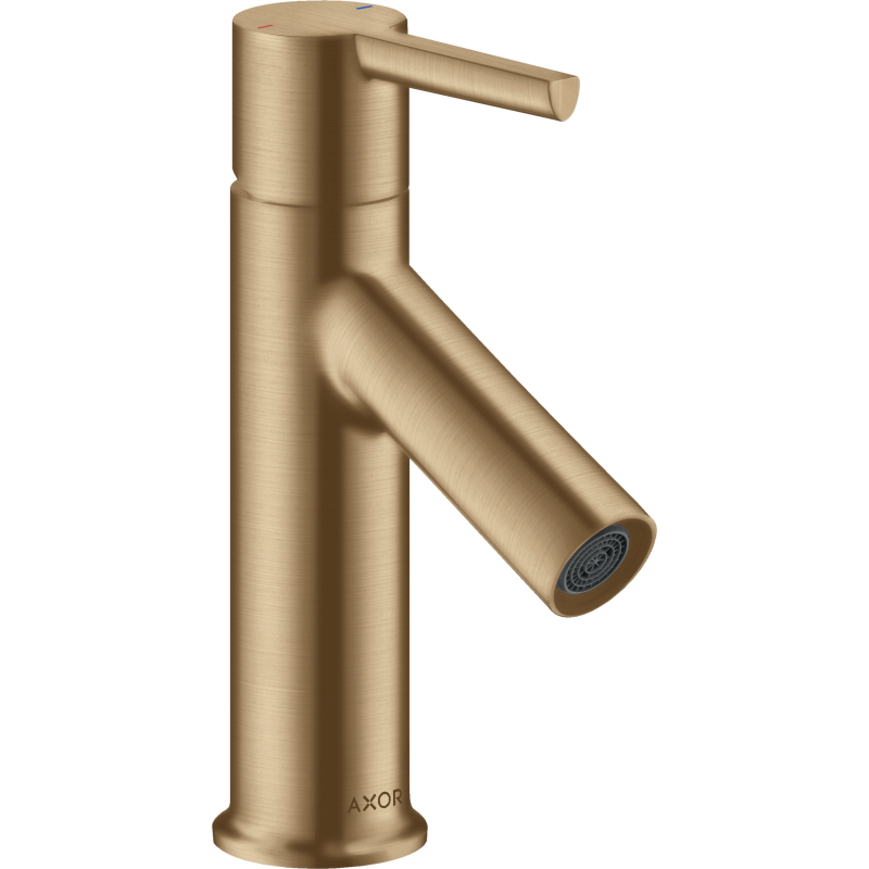 Jednouchwytowa bateria umywalkowa 80 do małych umywalek z kompletem odpływowym z cięgłem Brąz Szczotkowany Starck AXOR 10102140