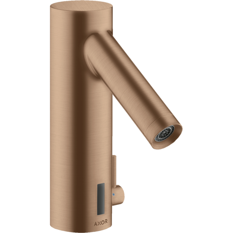 Elektroniczna Bateria umyw. z regulacją temperatury, zasilana z sieci 230 V Czerwony Złoty Szczotkowany Starck AXOR 10140310