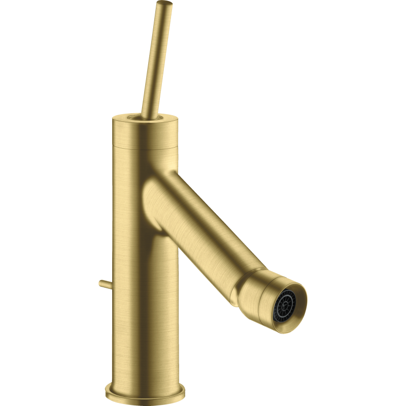 Jednouchwytowa bateria bidetowa z uchwytem Pin i kompletem odpływowym z cięgłem Mosiądz Szczotkowany Starck AXOR 10211950