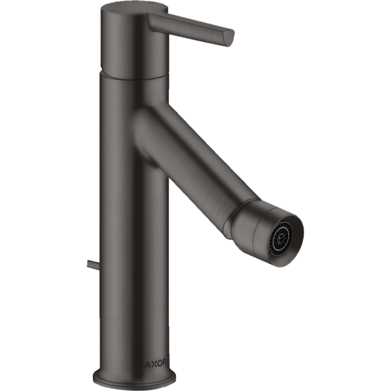 Jednouchwytowa bateria bidetowa z kompletem odpływowym z cięgłem Czarny Chrom Szczotkowany Starck AXOR 10214340