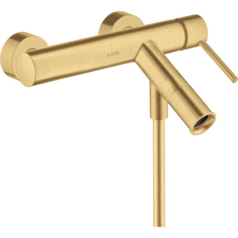 Jednouchwytowa bateria wannowa z uchwytem Pin, natynkowa Złoty Optyczny Szczotkowany Starck AXOR 10411250